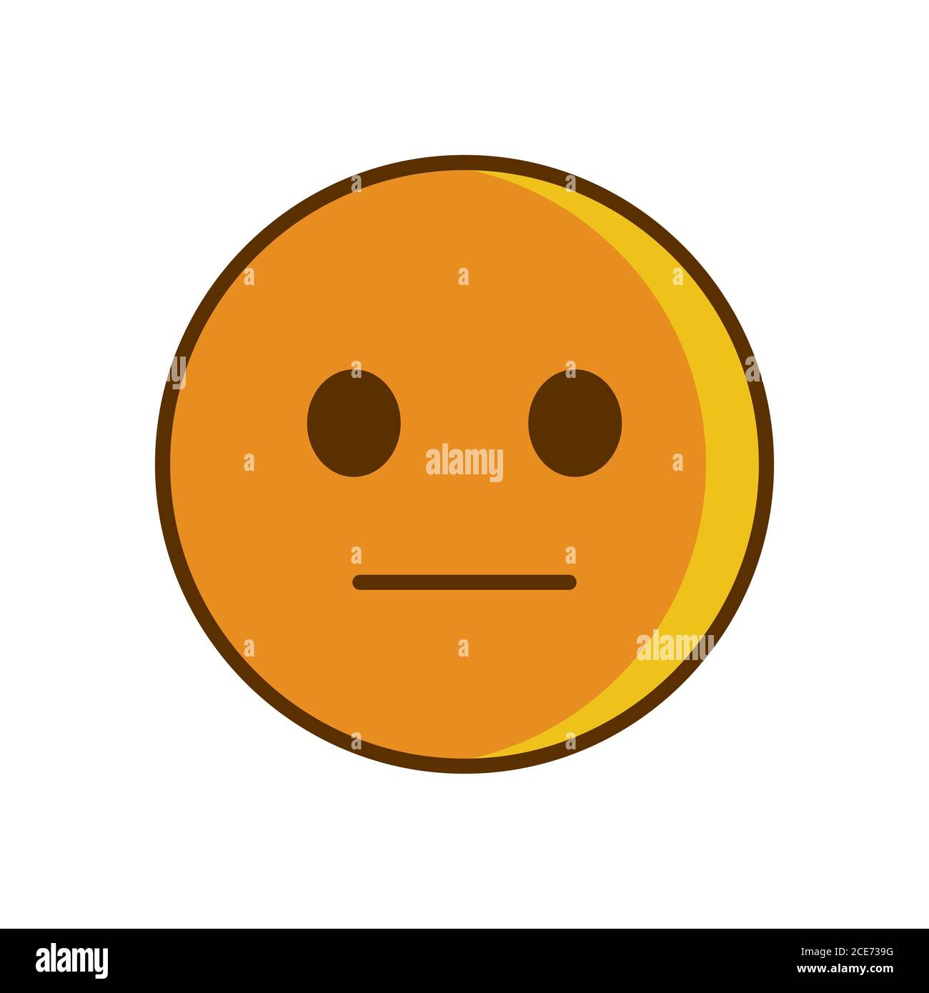 Sad people orange flat Icon vector illustration on white