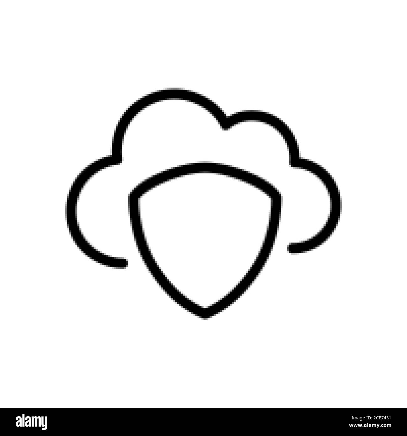 cloud security line icon vector illustration Isolated On white ...