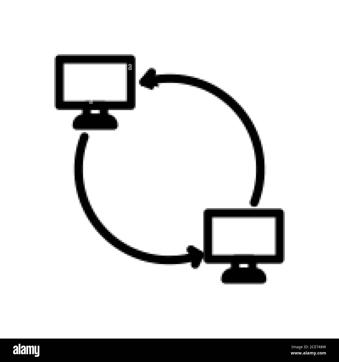 Screen sharing icon vector illustration Isolated On white Background