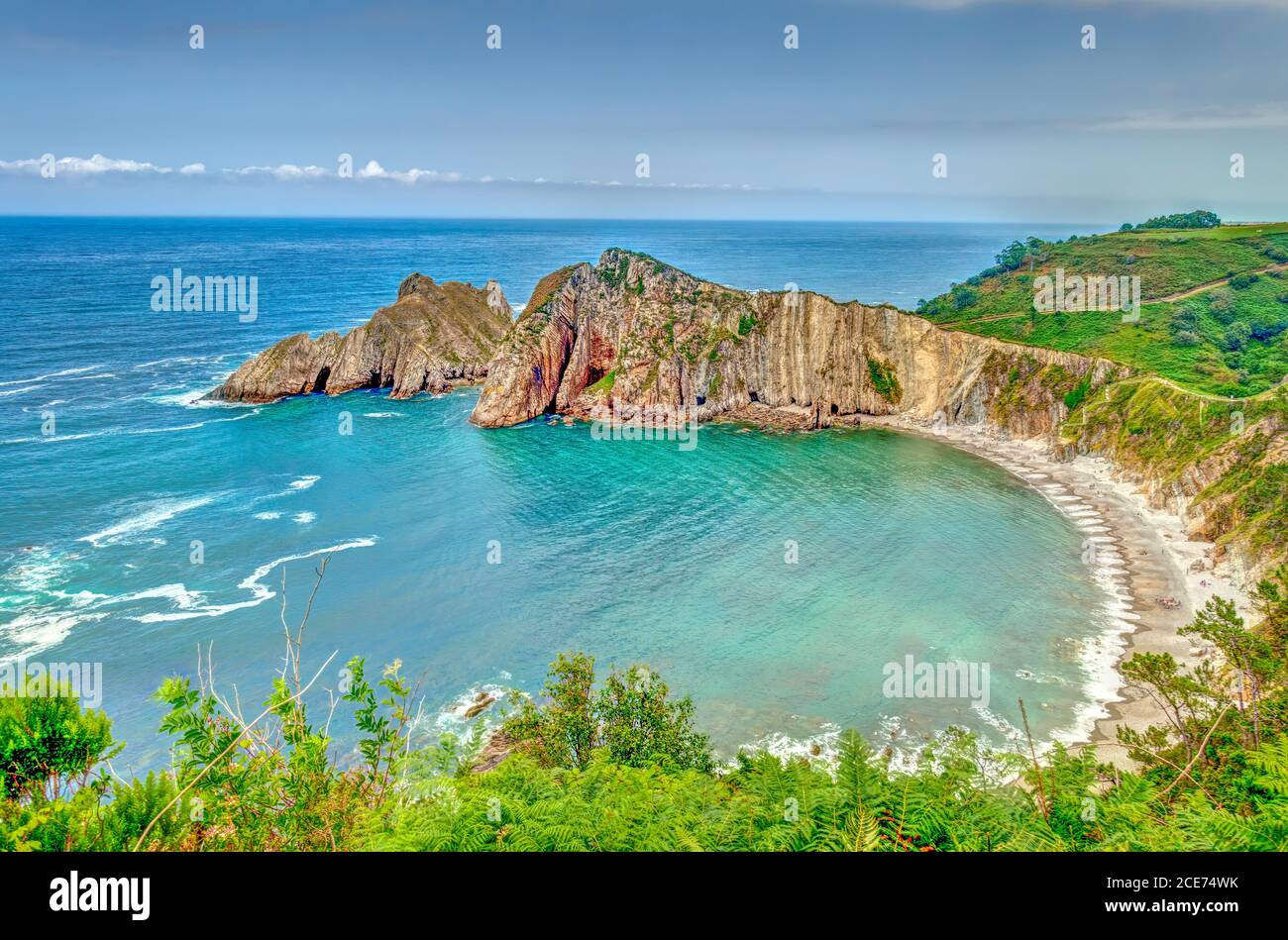 Playa del Silencio, Asturias, Spain Stock Photo