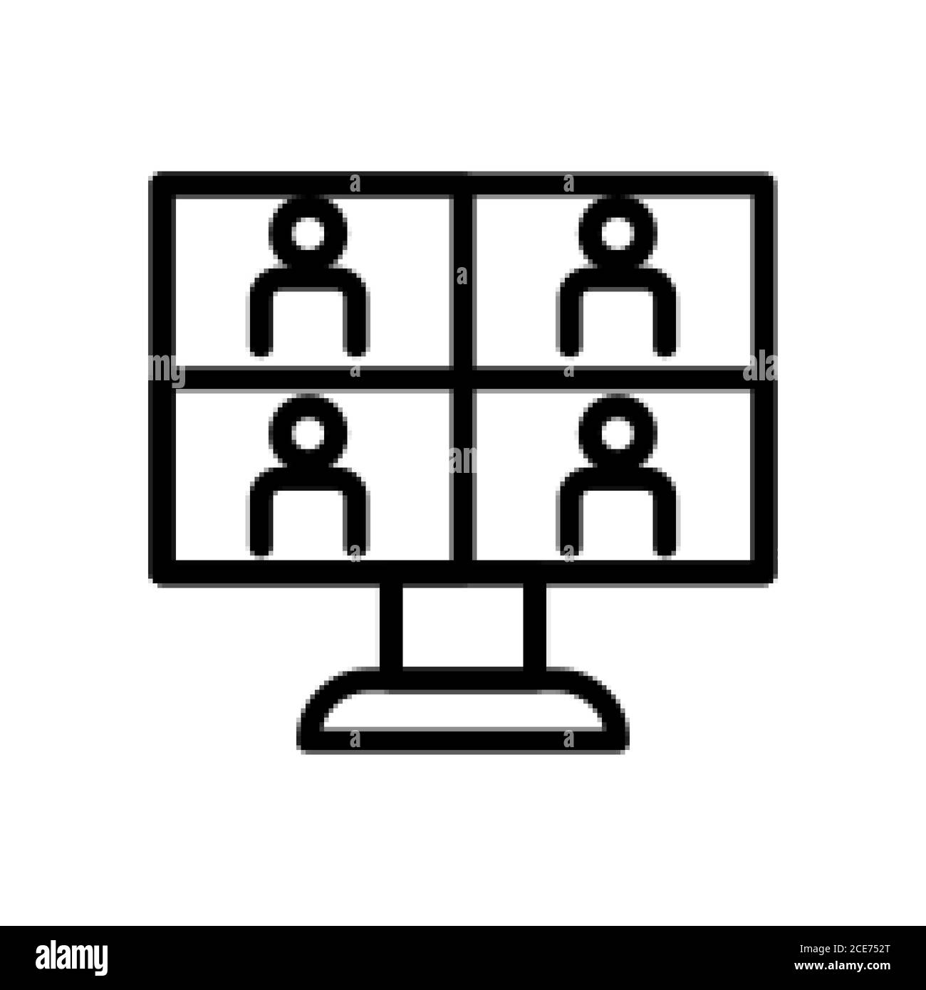 Video conference icon vector illustration Isolated On white Background ...