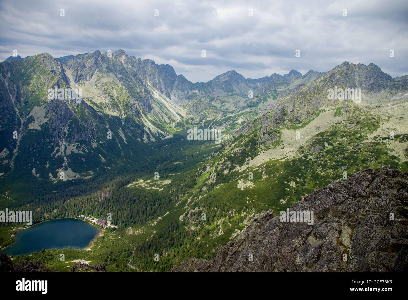 Popradské tarn in the Mengusovská valley in High Tatras, Slovakia Stock Photo