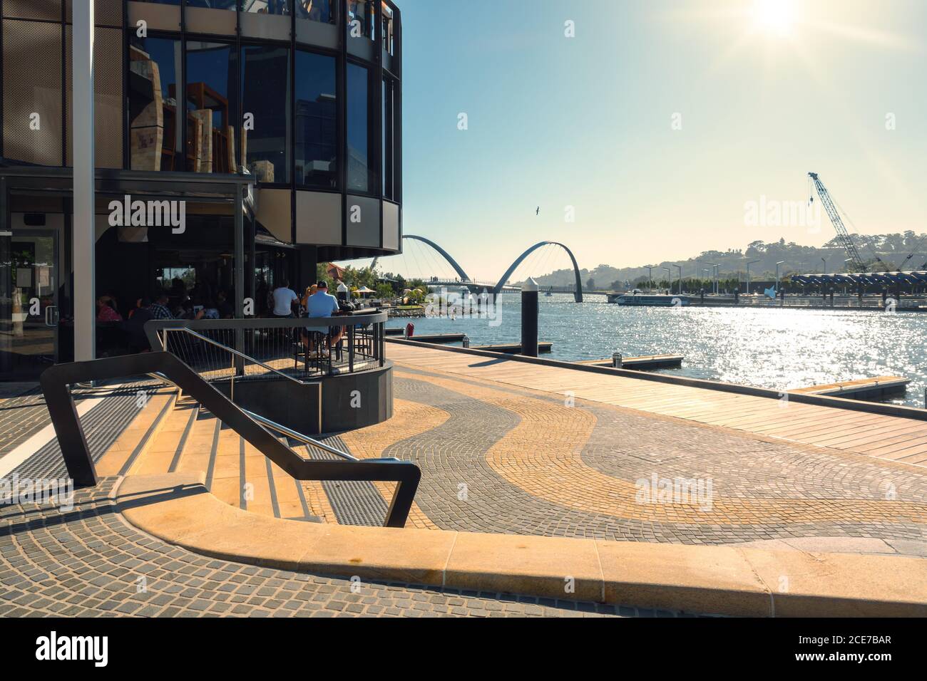 Elizabeth Quay Bridge at Perth Western Australia Stock Photo Alamy