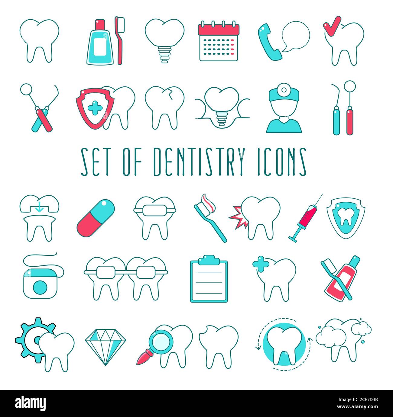 Dentistry, Healthcare and Medicine Line Icons collection. Vector set of ...