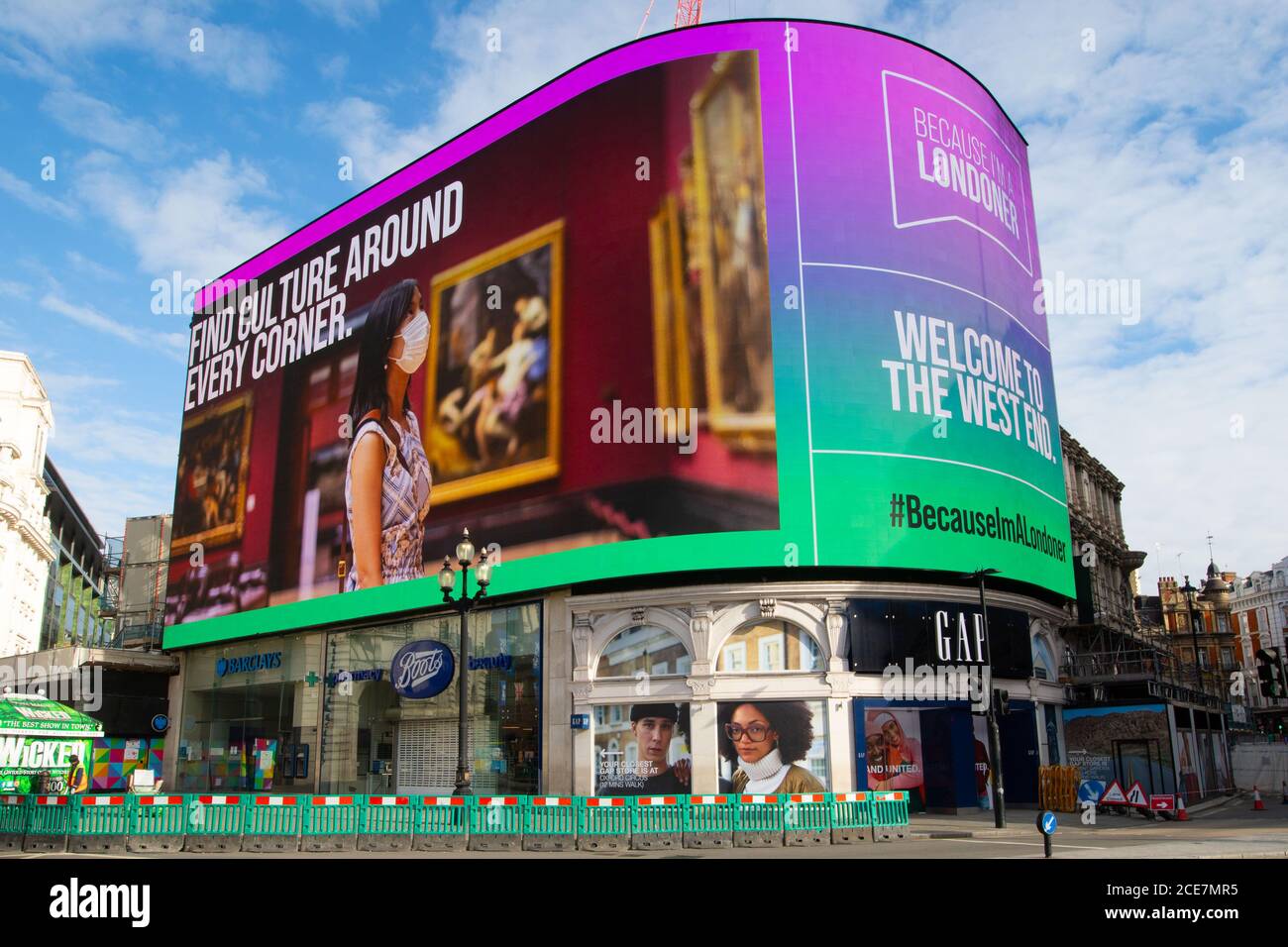 EDITORIAL USE ONLY A digital billboard is unveiled by London & Partners