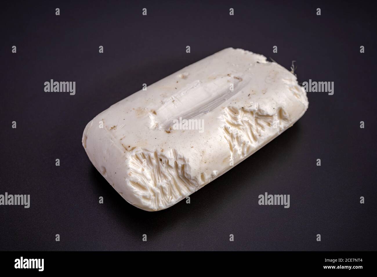 A lot of rodents, rodents and dirt are on this white soap that shouldn't be used.There may be disease on a black background. Stock Photo
