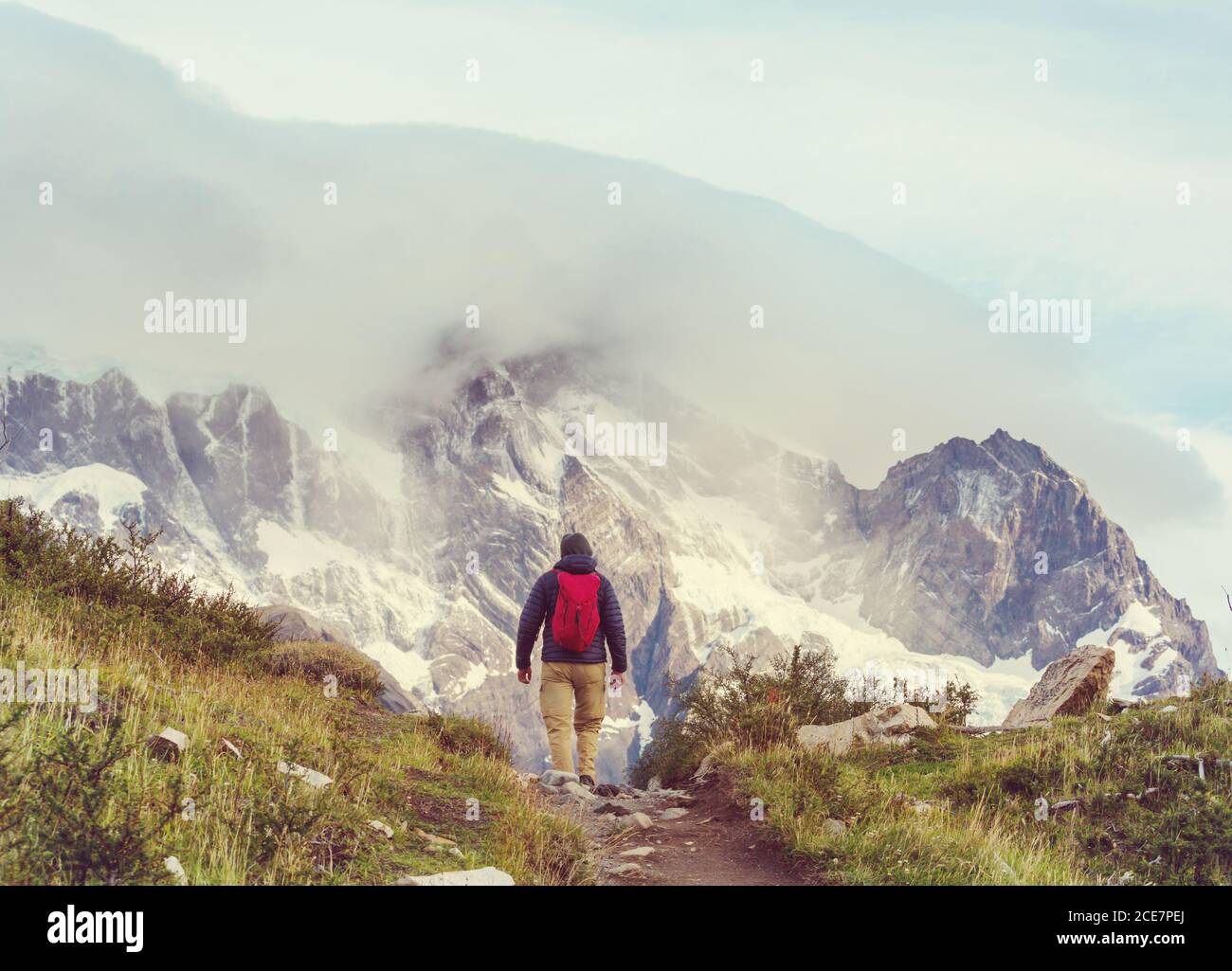 Hike in Patagonia Stock Photo - Alamy