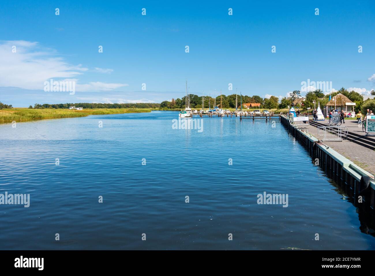 The tranquil port of Prerow, Fischland-Darß, Mecklenburg-Vorpommern, Germany Stock Photo