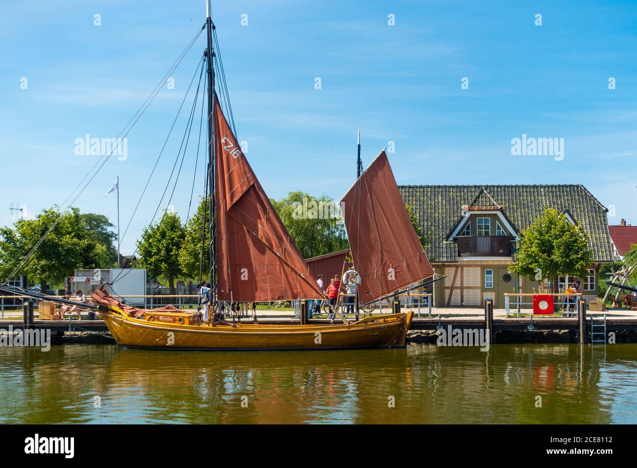 The tranquil port of Ahrenshop, Fischland-Darss, Mecklenburg-Vorpommern, summer 2020 Stock Photo