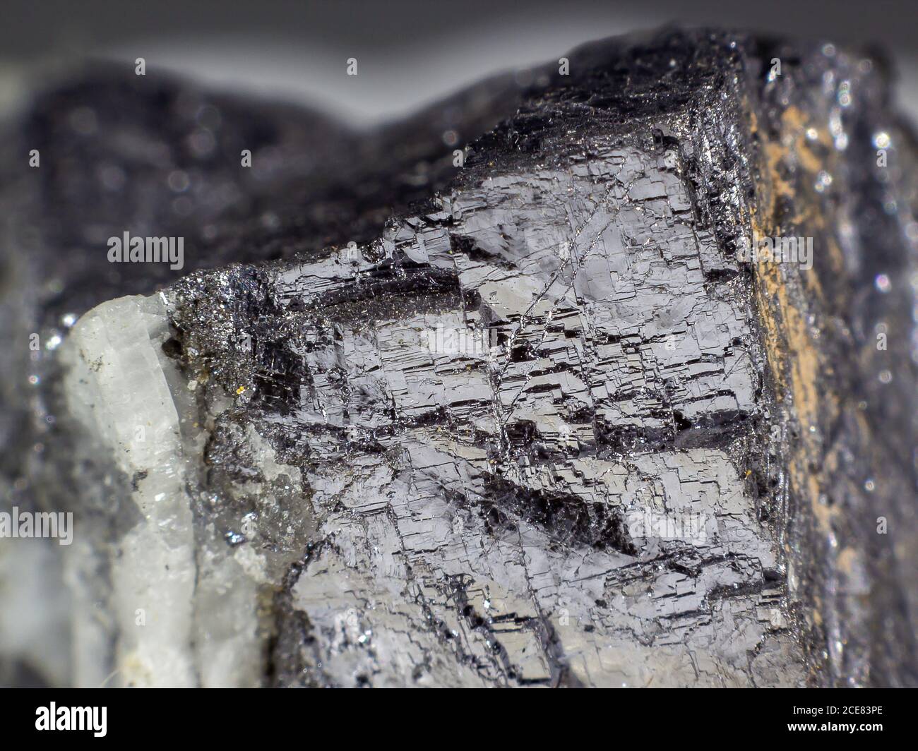 Close up on a Galena mineral stone Stock Photo