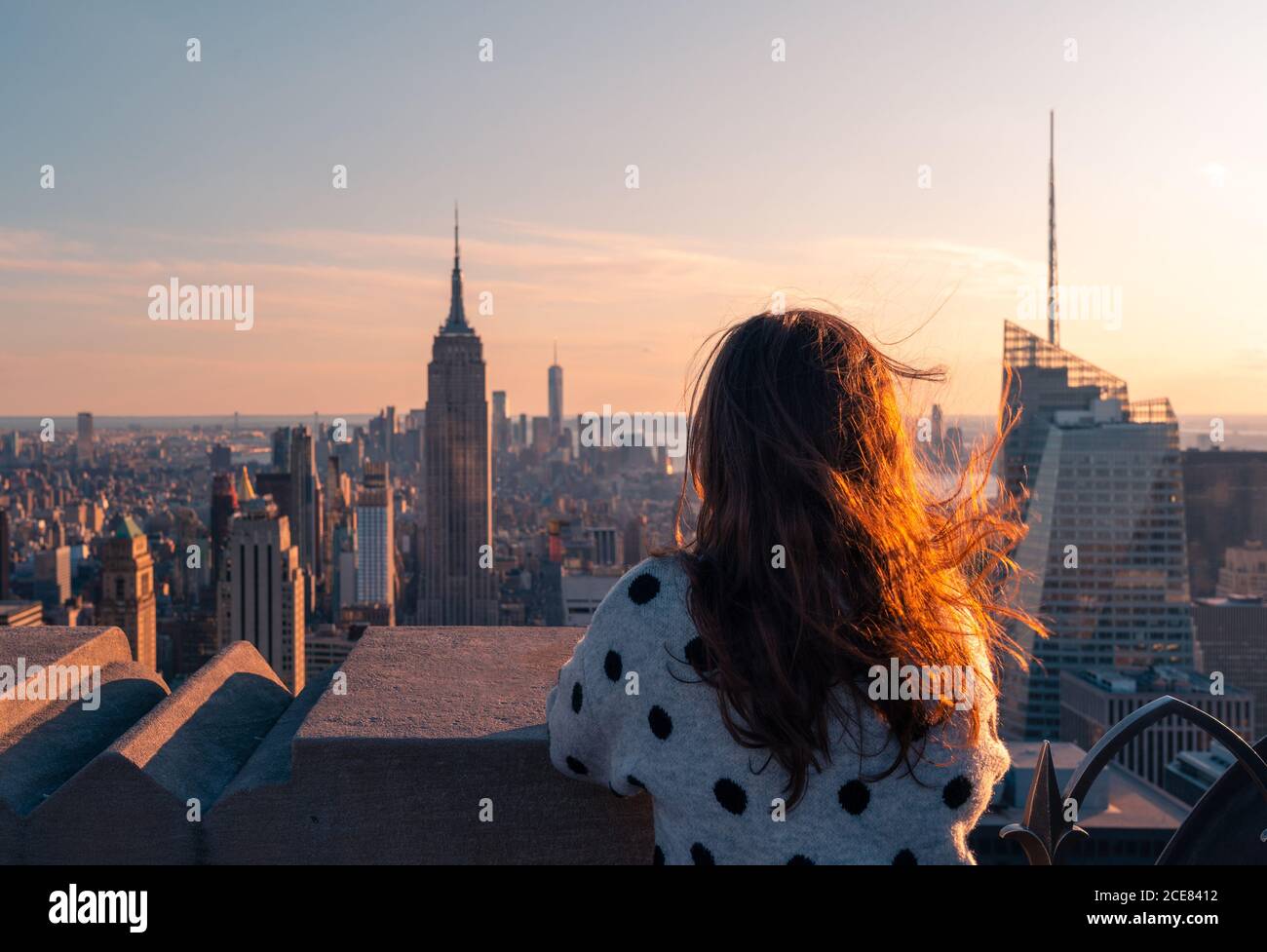Observing Rear View Observing downtown hi-res stock photography and images - Alamy