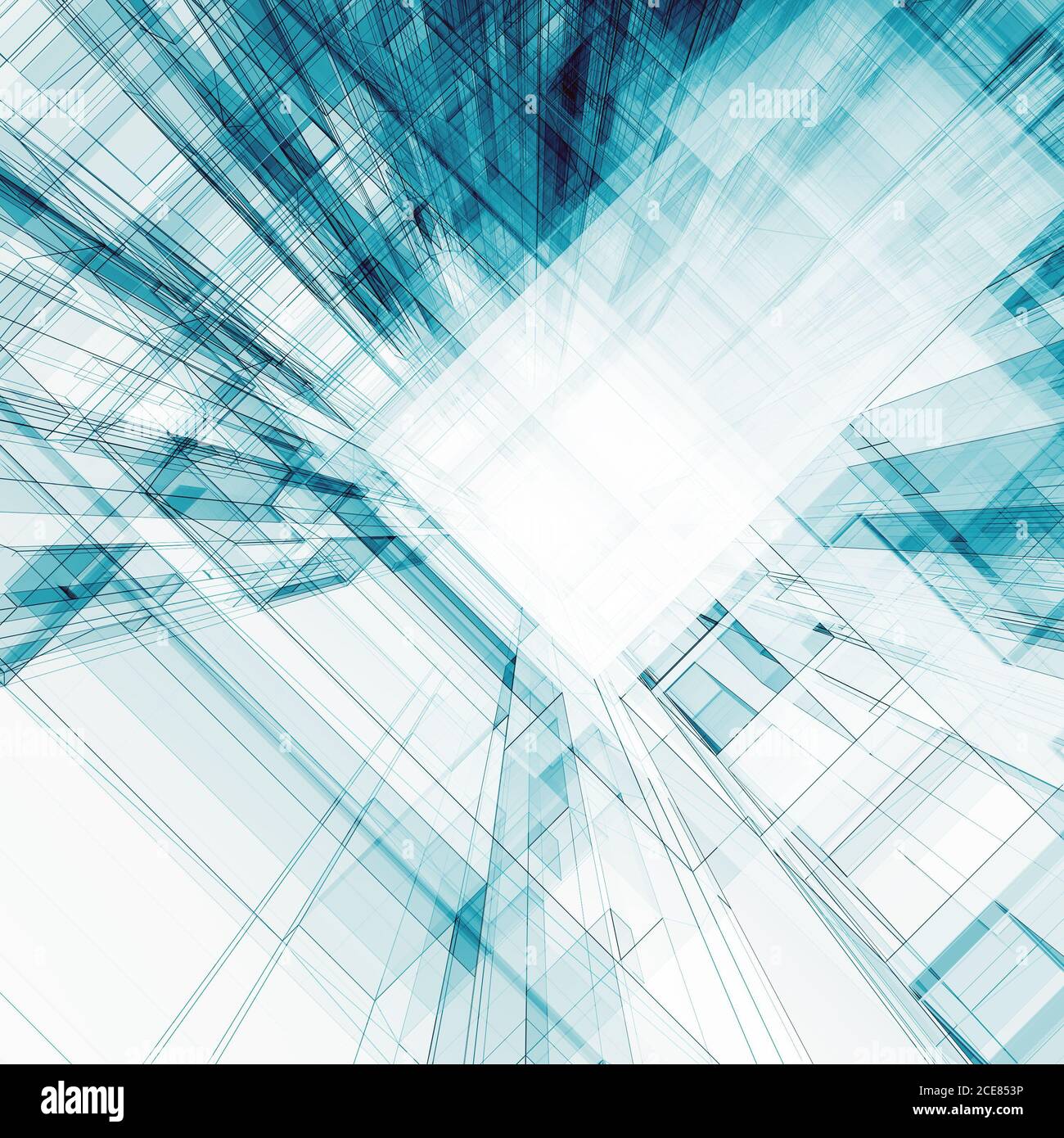 Abstract architecture 3d rendering Stock Photo - Alamy
