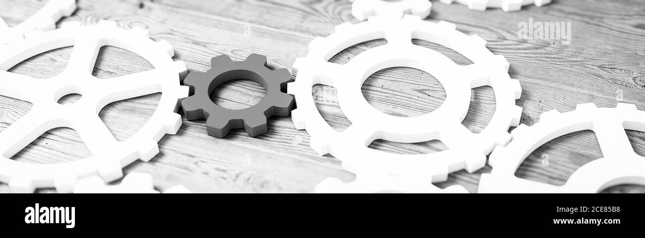 Gear industrial concept. Technology innovations Stock Photo