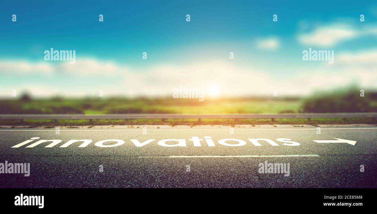 Innovations concept background Stock Photo