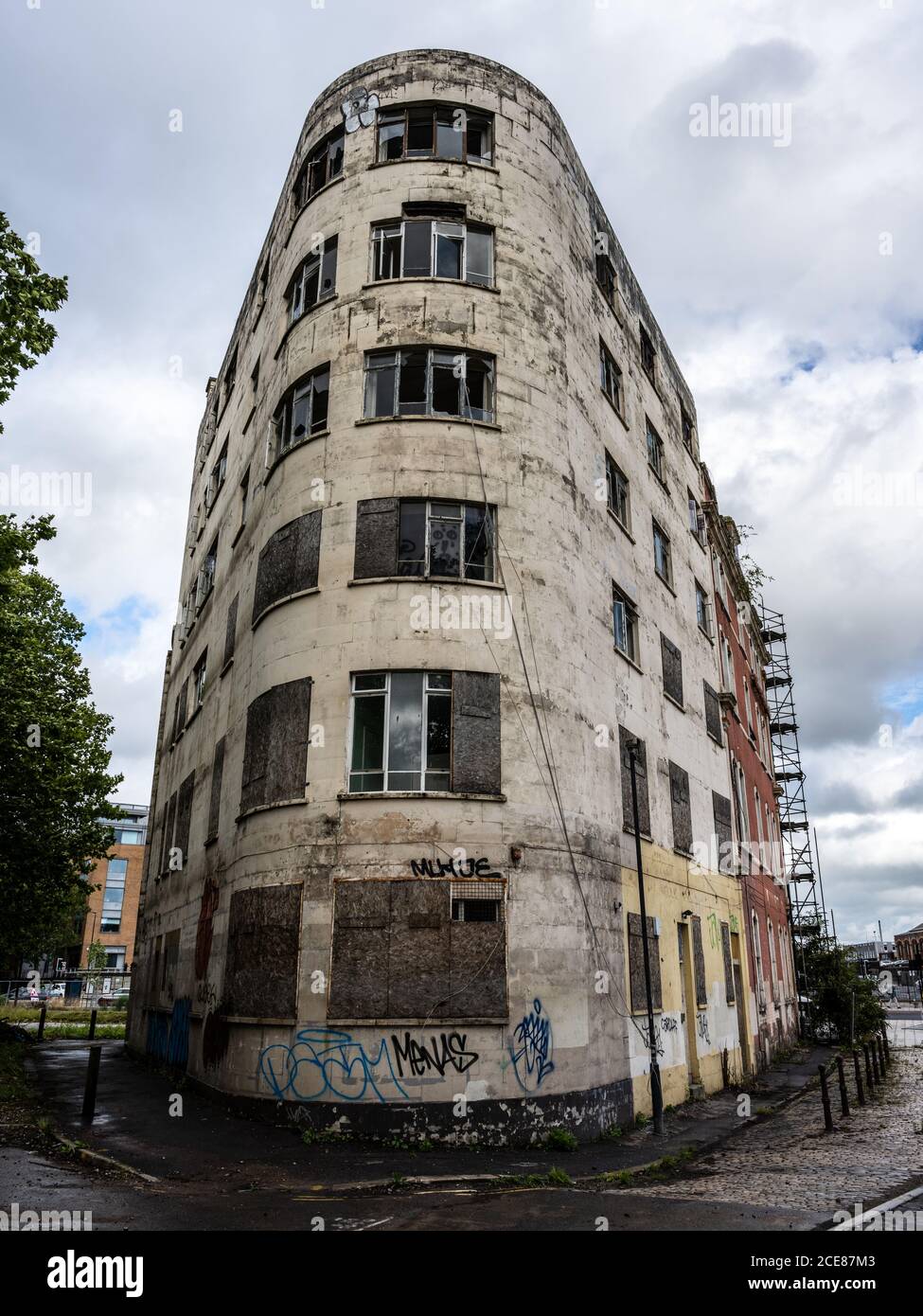 The Grosvenor Hotel stands derelict and decaying near Temple Meads Station in Bristol's Temple
