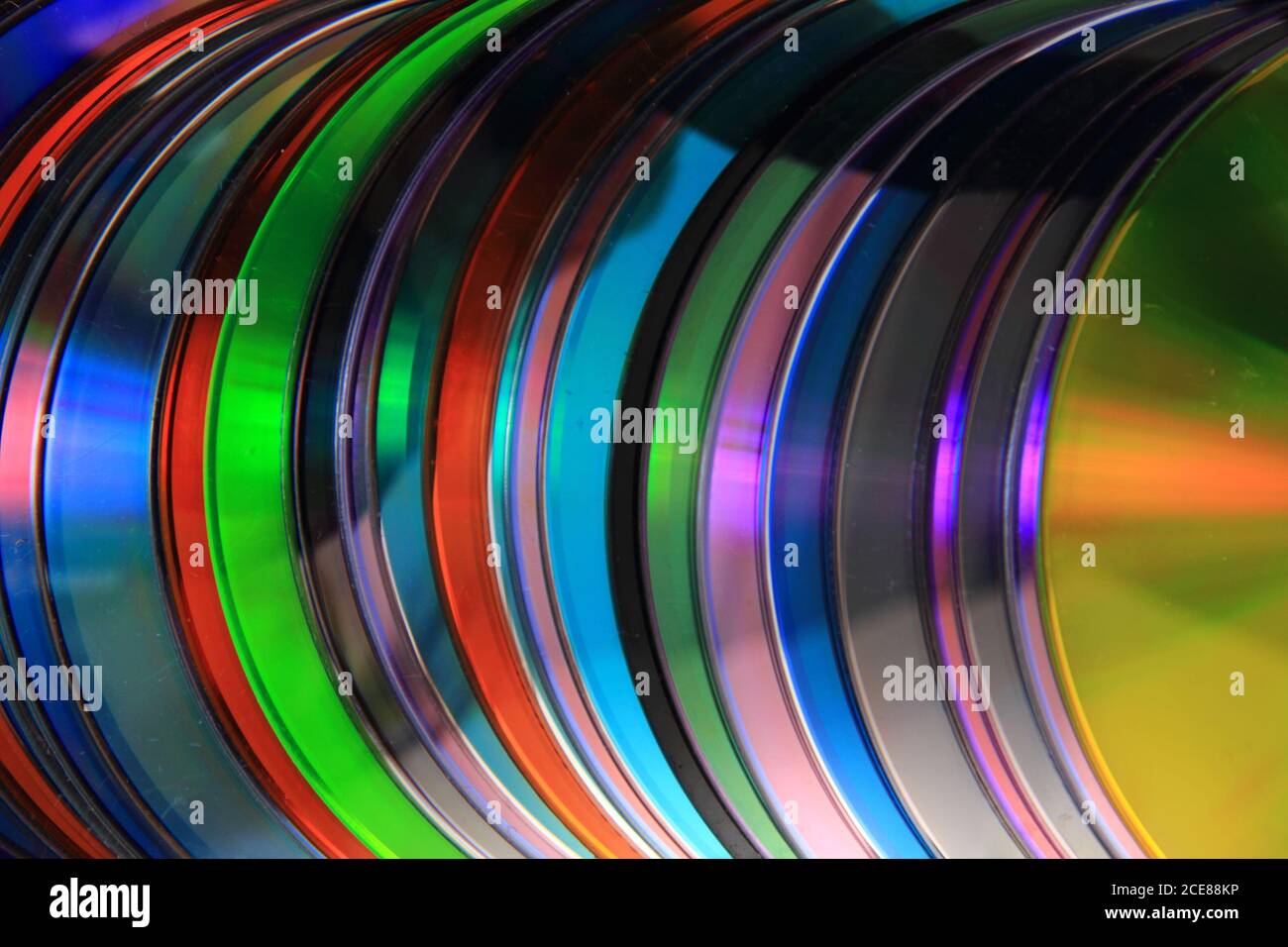 CD and DVD (data) as very nice color background Stock Photo