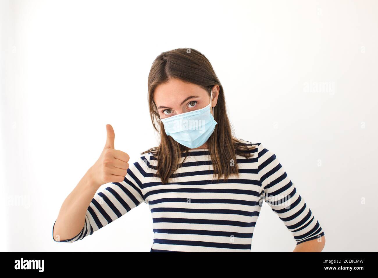Young woman face mask hi-res stock photography and images - Alamy
