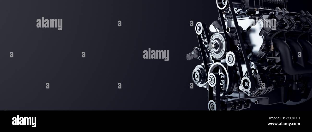 Car engine, studio image. Stock Photo