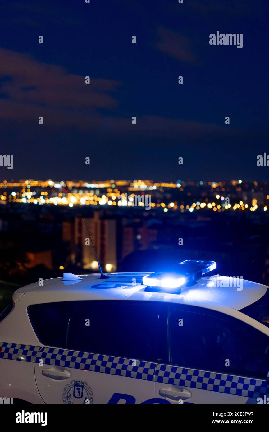 Police car parked at roadside hi-res stock photography and images - Alamy