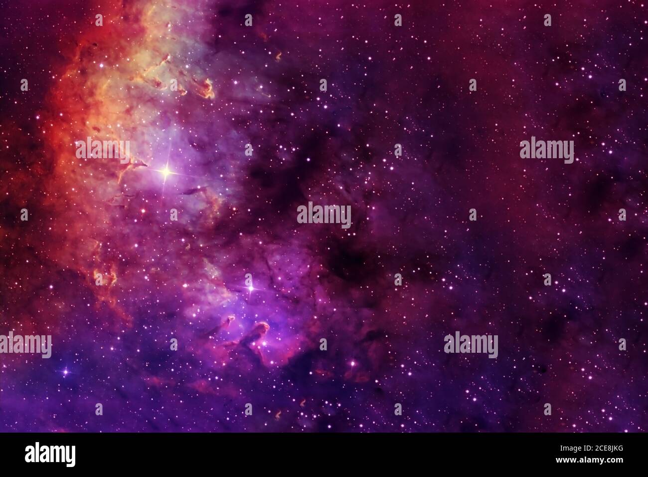 A beautiful colored galaxy. Elements of this image were furnished by NASA. Stock Photo