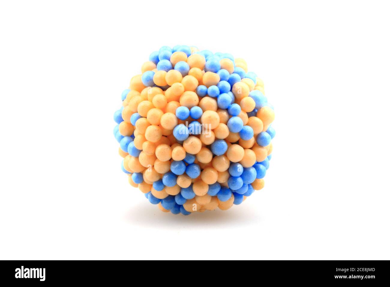 abstract molecule model isolated on the white background Stock Photo