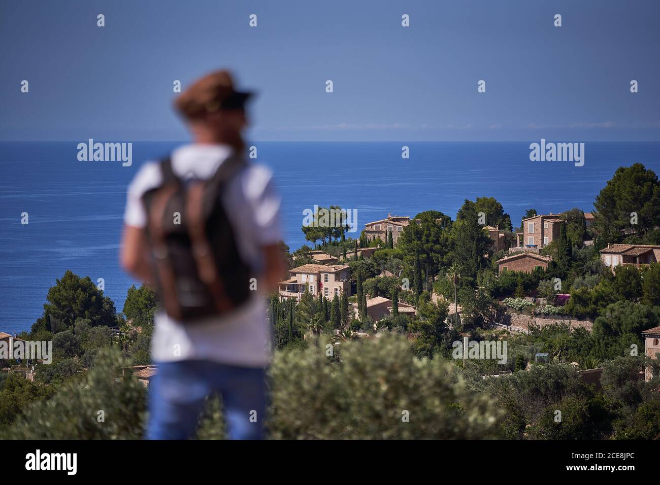 Back view male hiker hi-res stock photography and images - Alamy