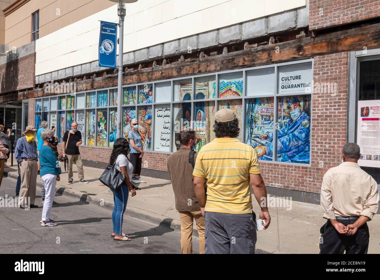 Hamtramck, Michigan A multilingual art installation on the windows of
