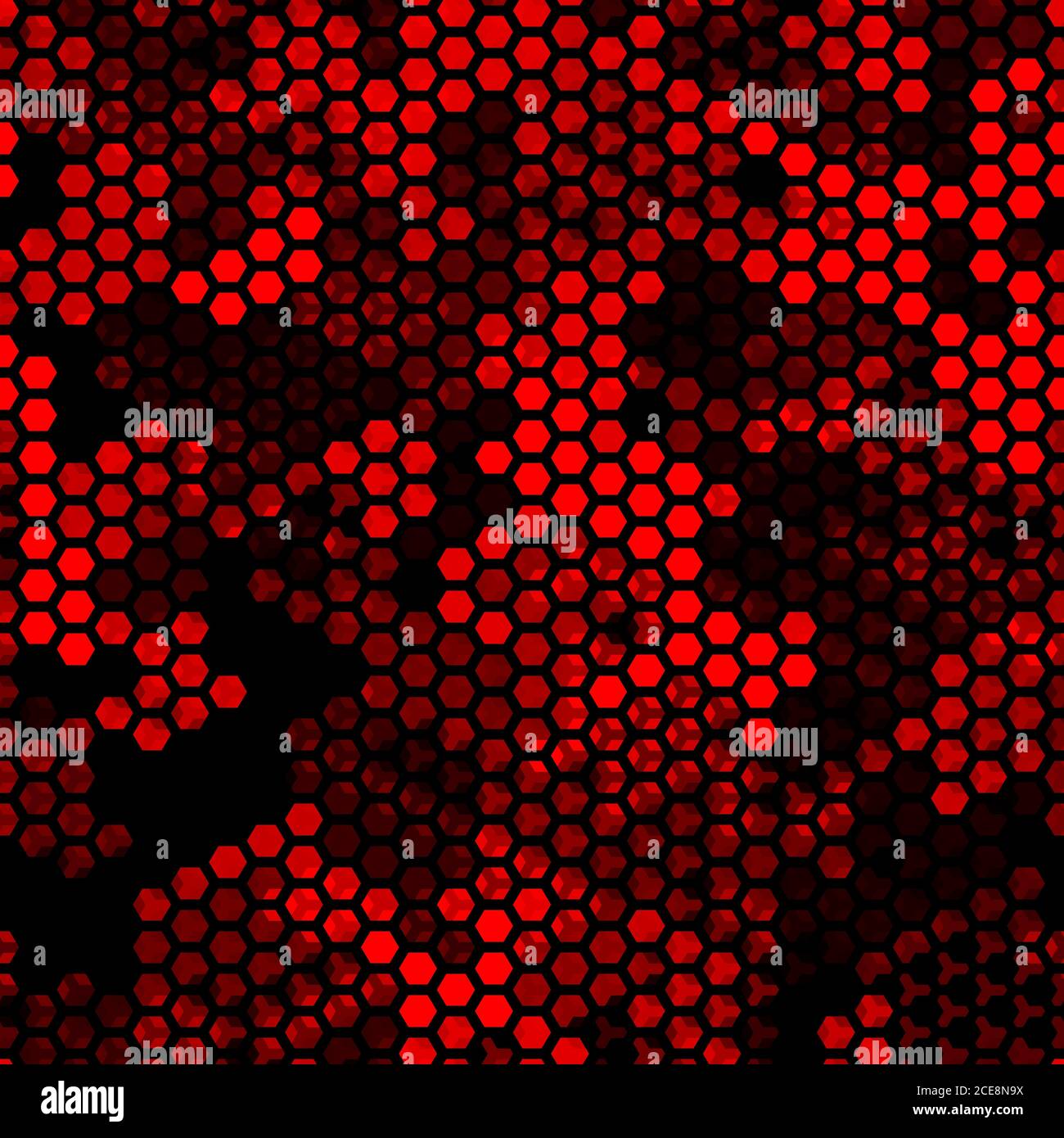 Ruby pattern of triangles, hexagons, squares. Red, maroon, black colors Stock Vector