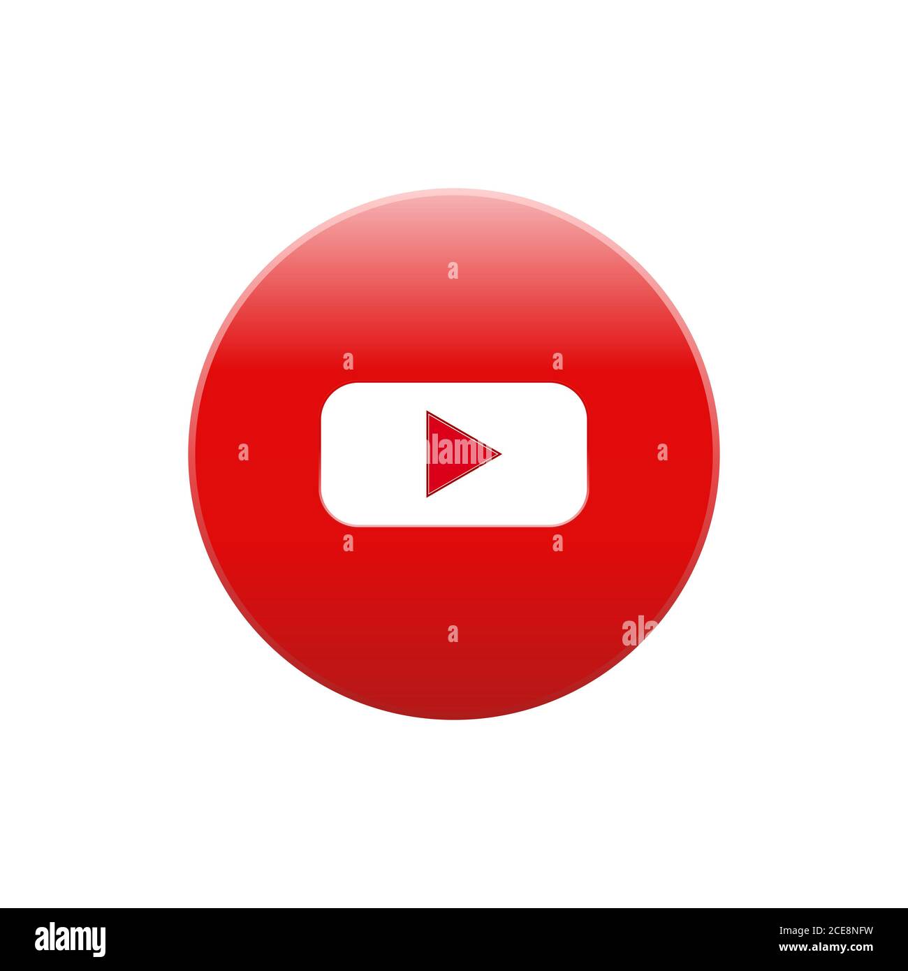 Youtube vector icon color website mobile app Stock Photo