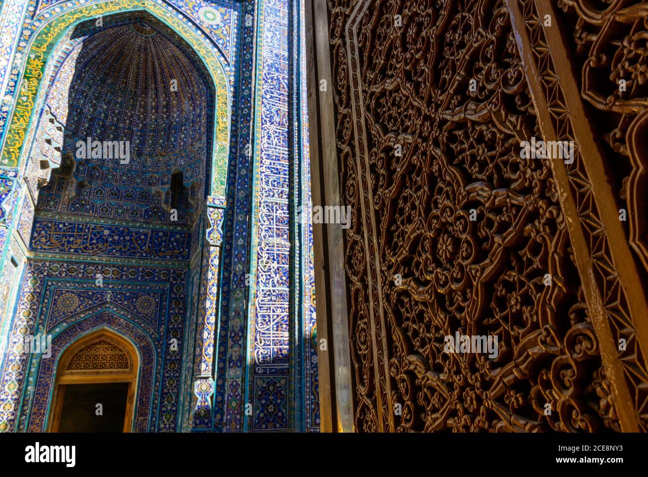 Shah-i-Zinda Complex, Samarkand, Uzbekistan Stock Photo