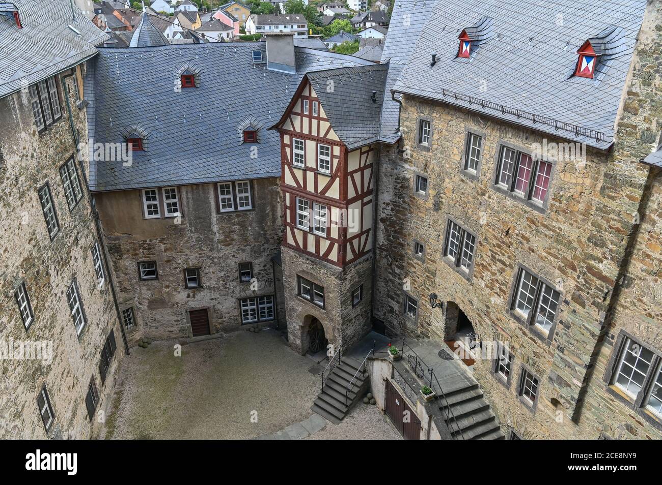 Runkel castle, Runkel, Rhineland-Palatinate, Germany Stock Photo