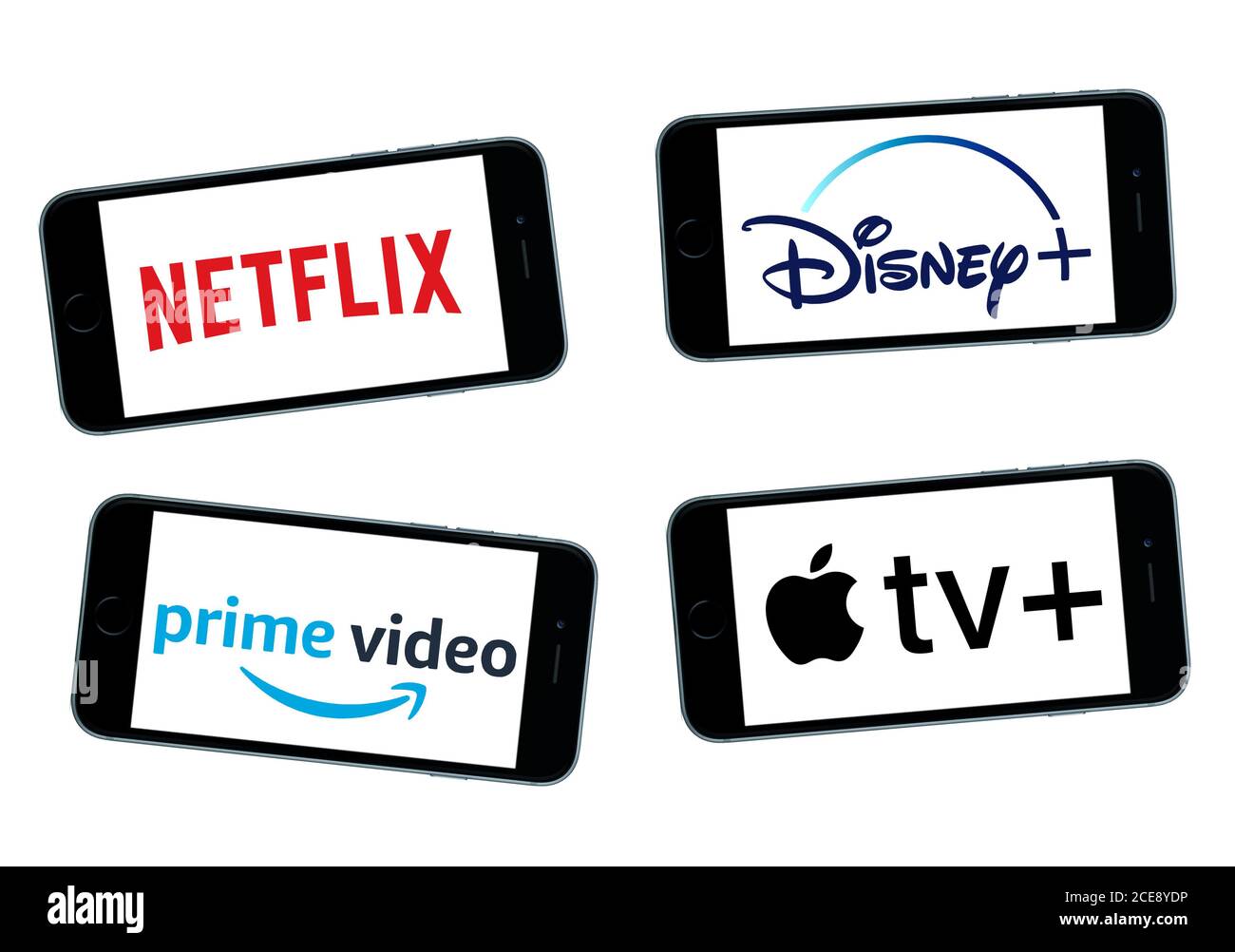 TV Streaming Netflix Disney Apple Amazon Stock Photo