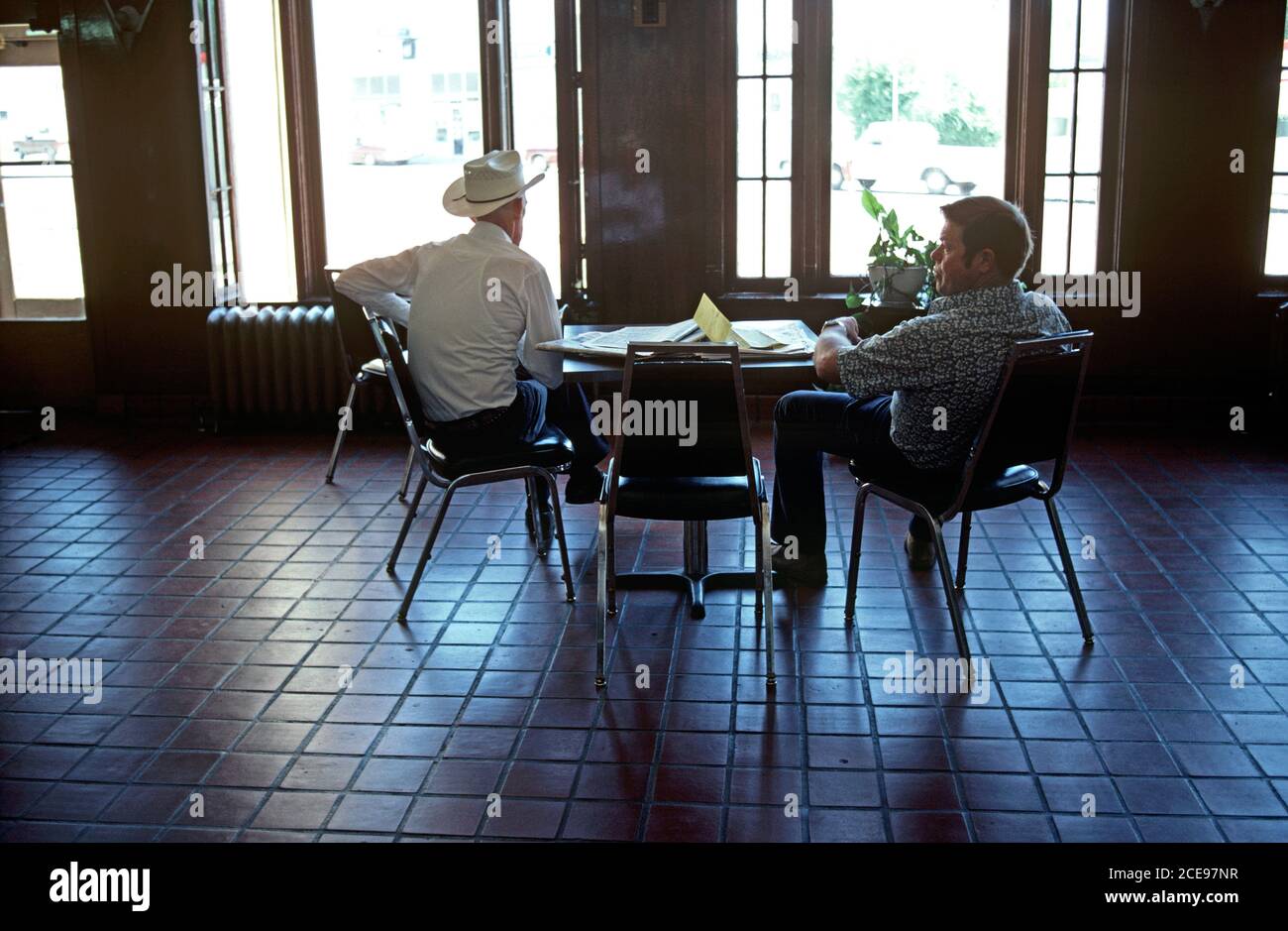 HOTEL LOBBY, DOWNTOWN LAS VEGAS, NEW MEXICO, USA 1970s Stock Photo