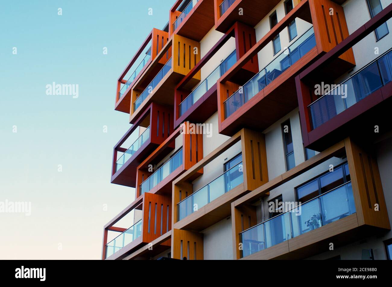 Modern Luxury Apartments with Balcony Stock Photo Alamy
