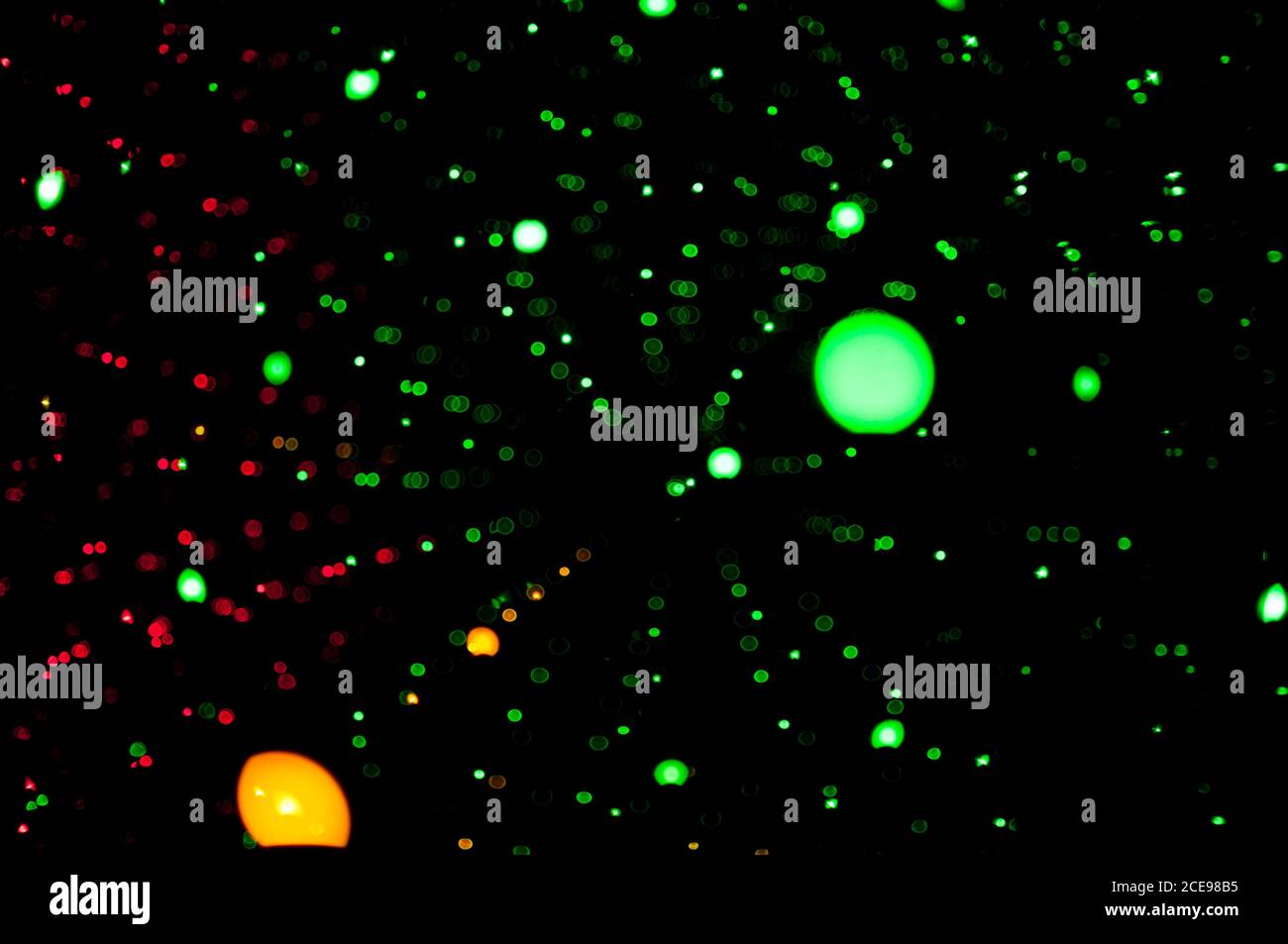 Colourful background image of lights in soft focus Stock Photo