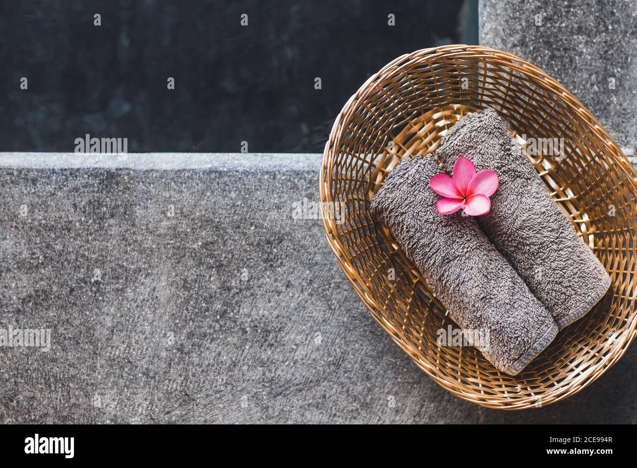 pool towel storage basket