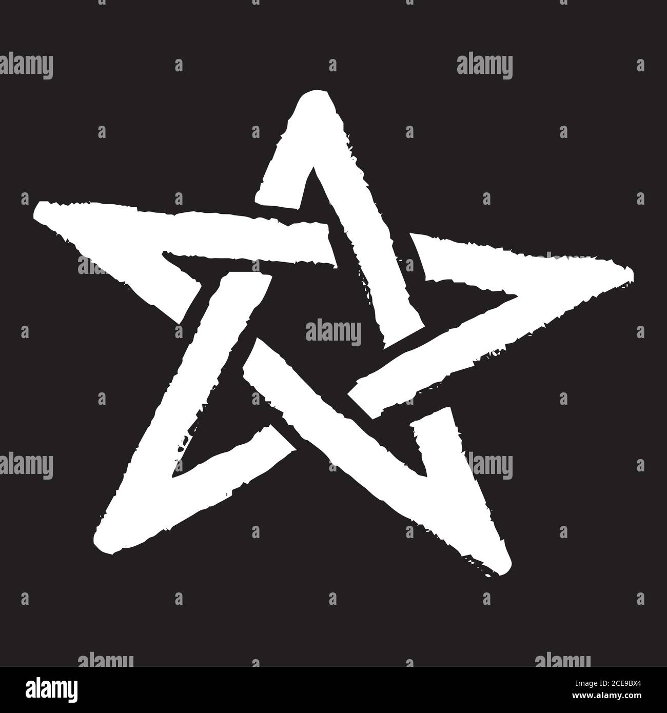 star stencil imprint - design tmplate Stock Vector