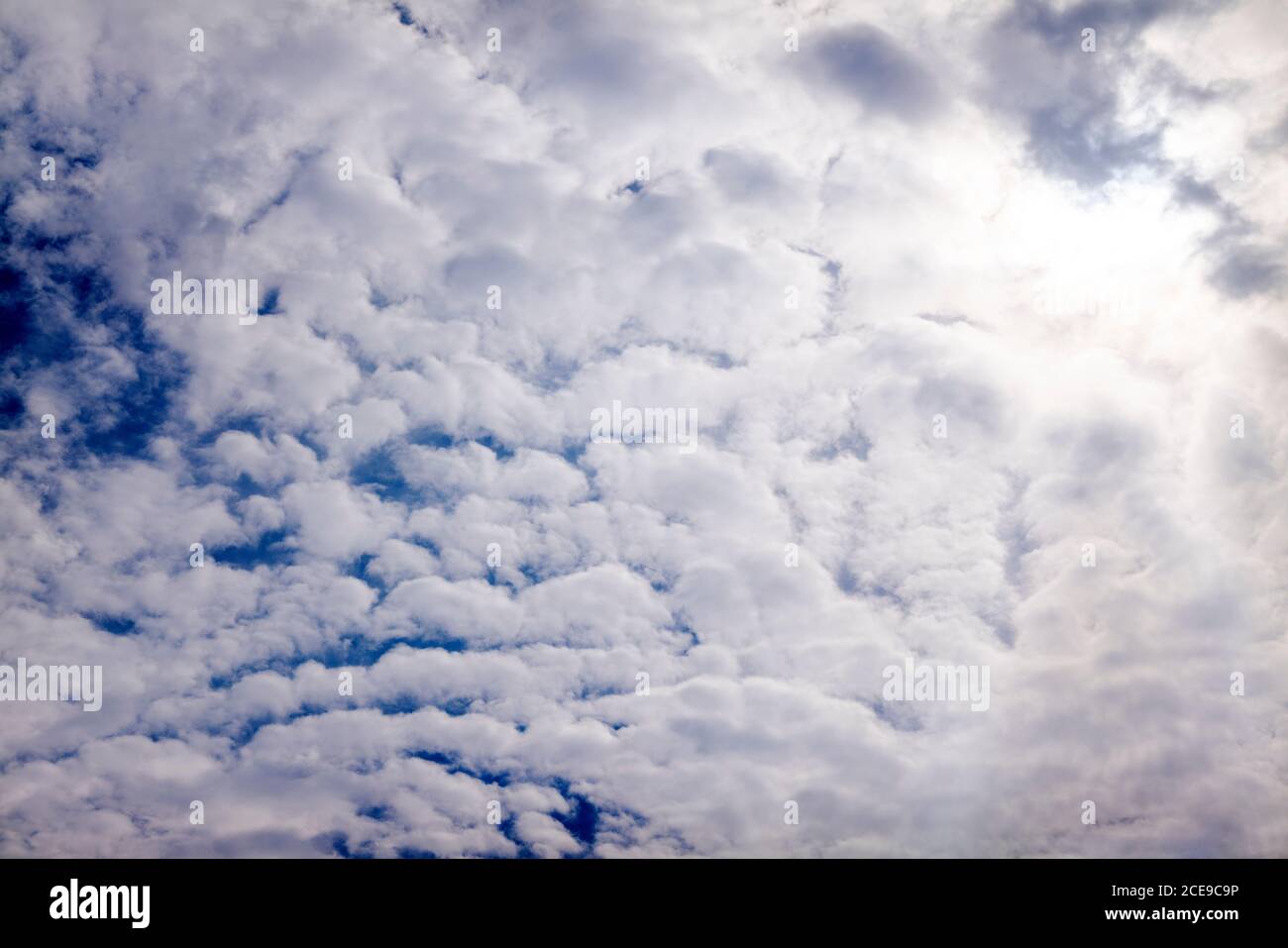 Sun breaking through clouds; central Colorado; USA Stock Photo