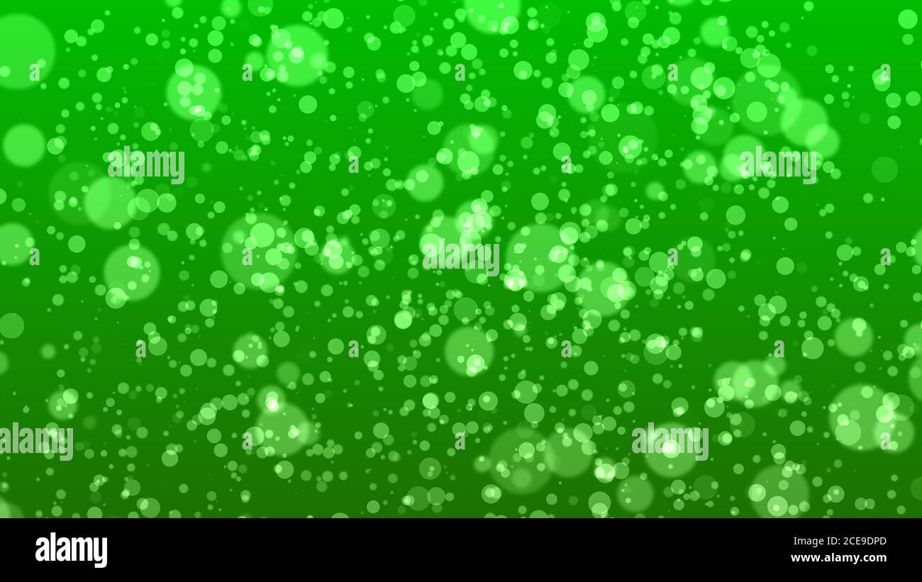 abstract bokeh background, green particles illustration Stock Photo - Alamy