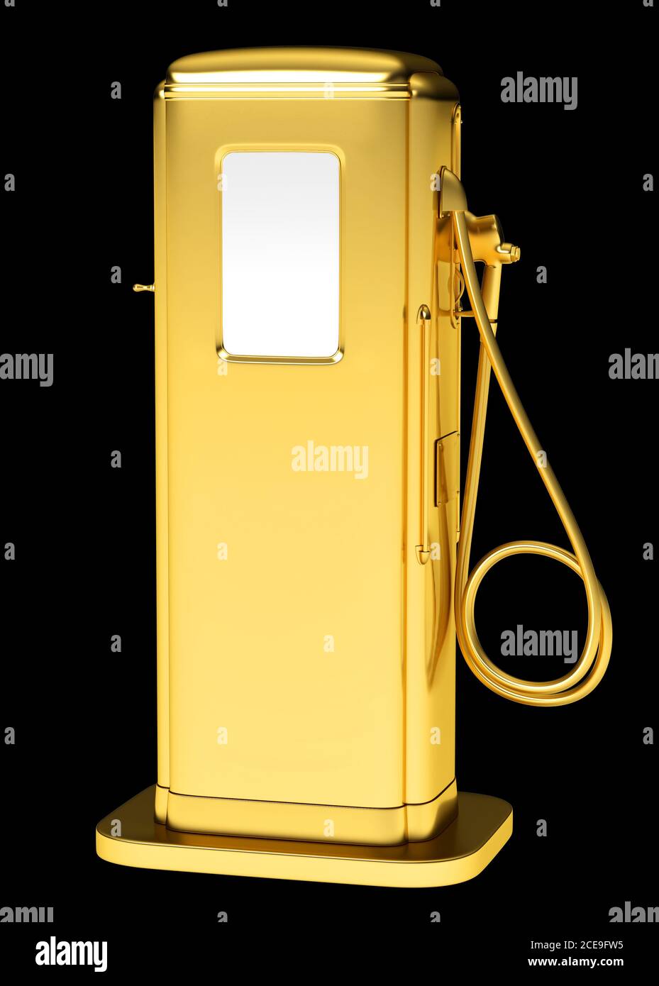 Expensive fuel golden petrol pump isolated Stock Photo Alamy