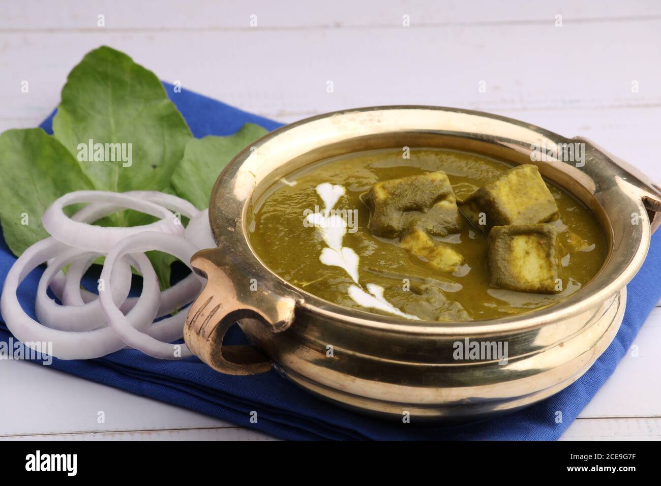 Palak Paneer Curry made up of spinach and cottage cheese, Popular