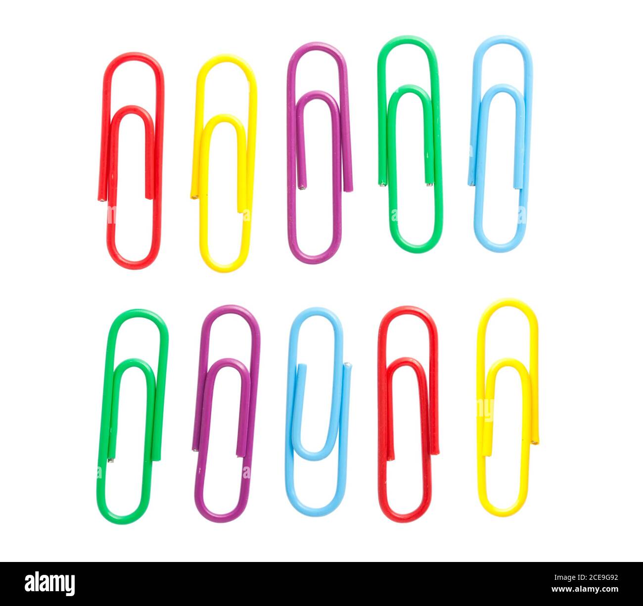 Red paperclips hi-res stock photography and images - Alamy