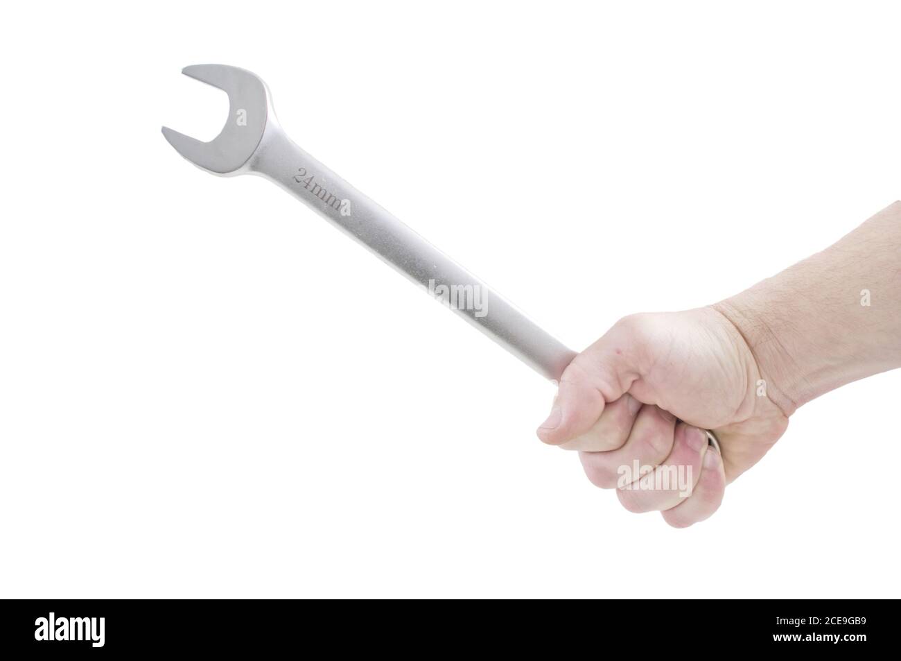 Key in a hand Stock Photo