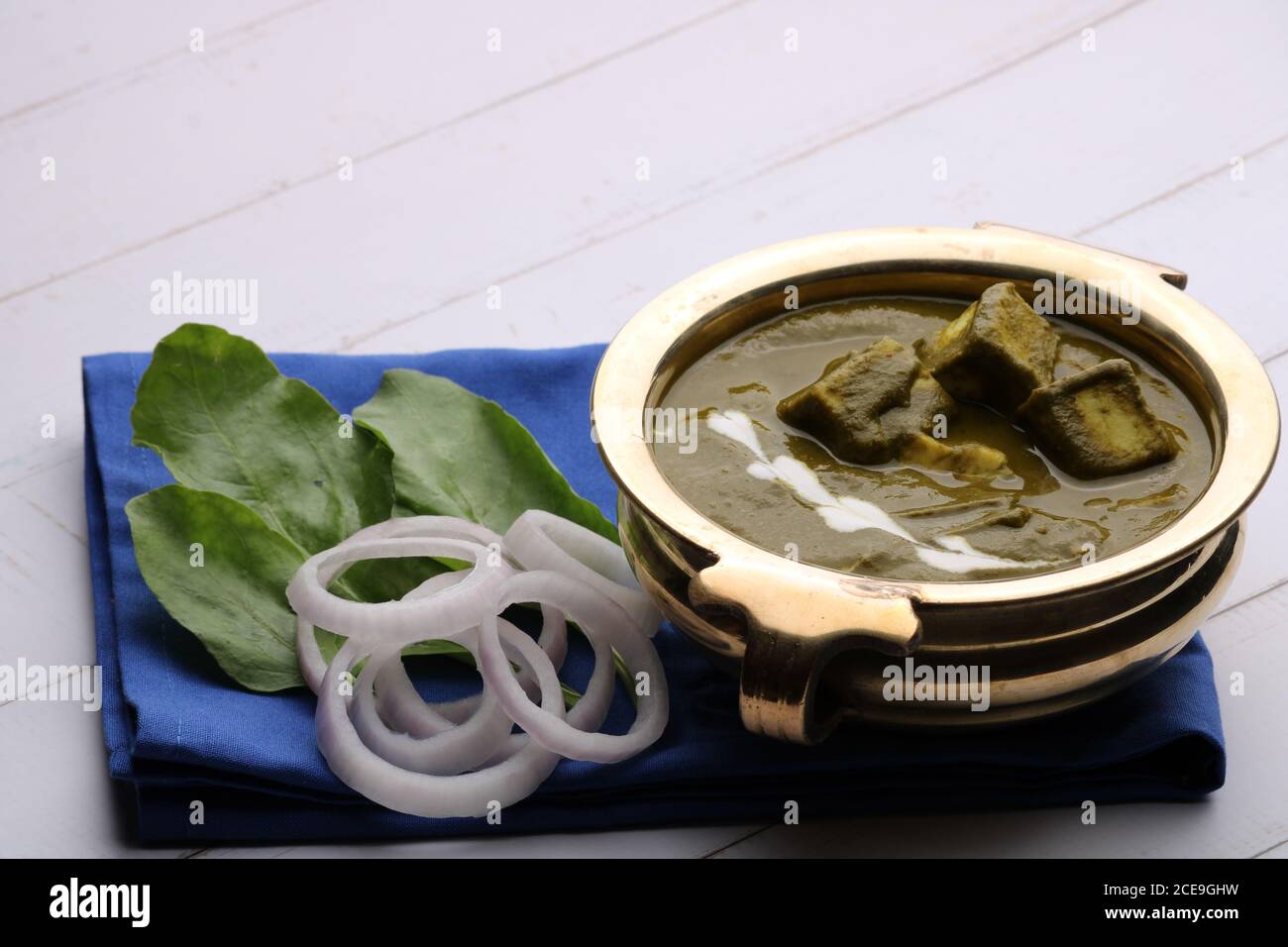 Palak Paneer Curry made up of spinach and cottage cheese, Popular