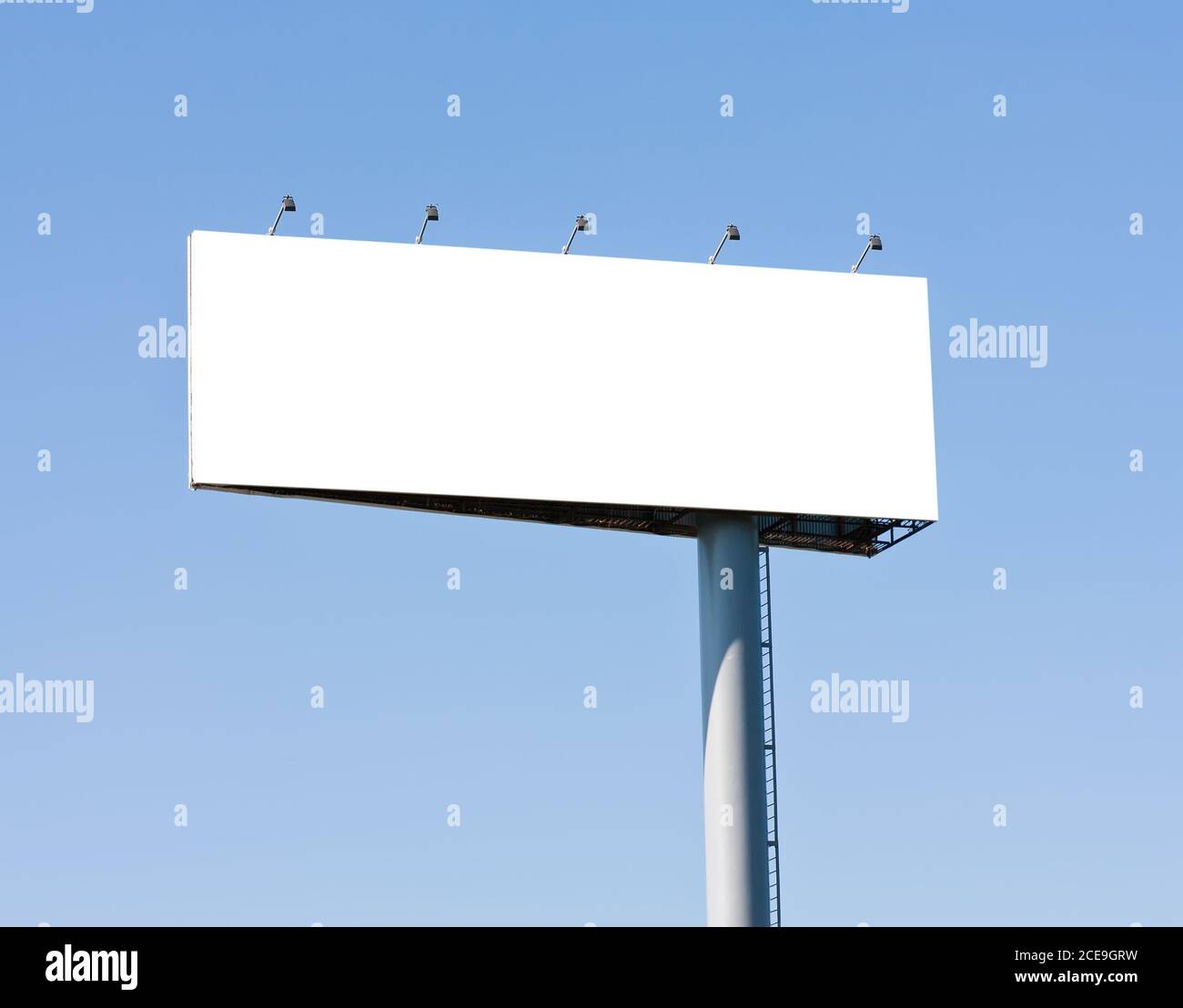 Blank big billboard over blue sky Stock Photo