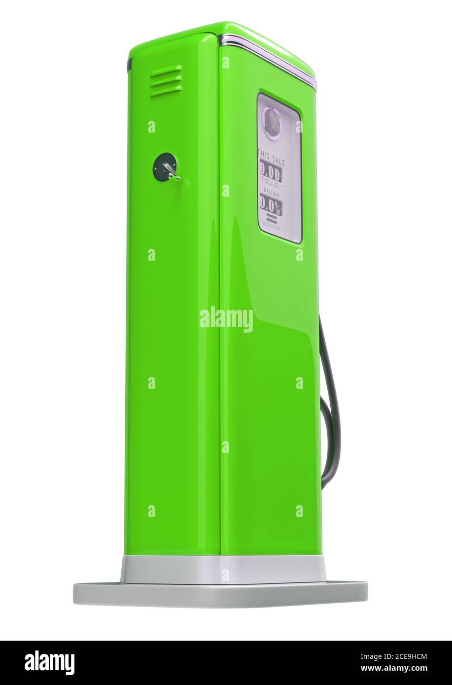 Green fuel pump isolated on white Stock Photo Alamy