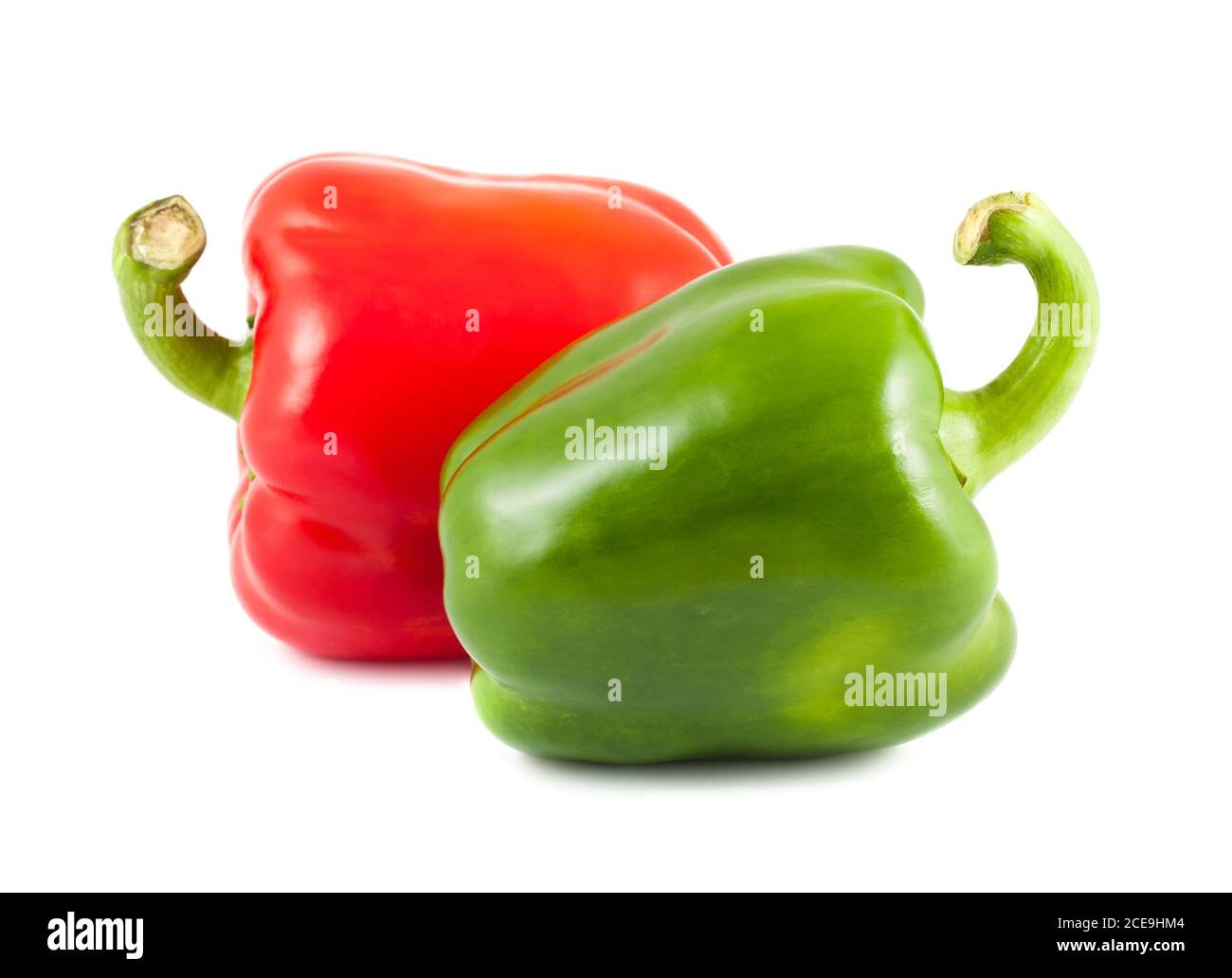 Red and green peppers Stock Photo