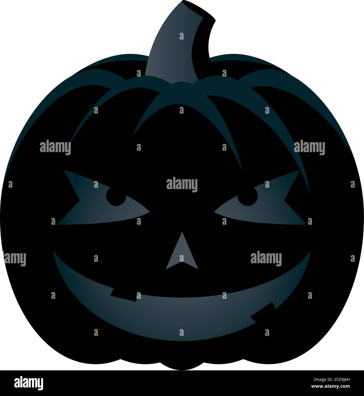 halloween black pumpkin face isolated style icon vector illustration ...
