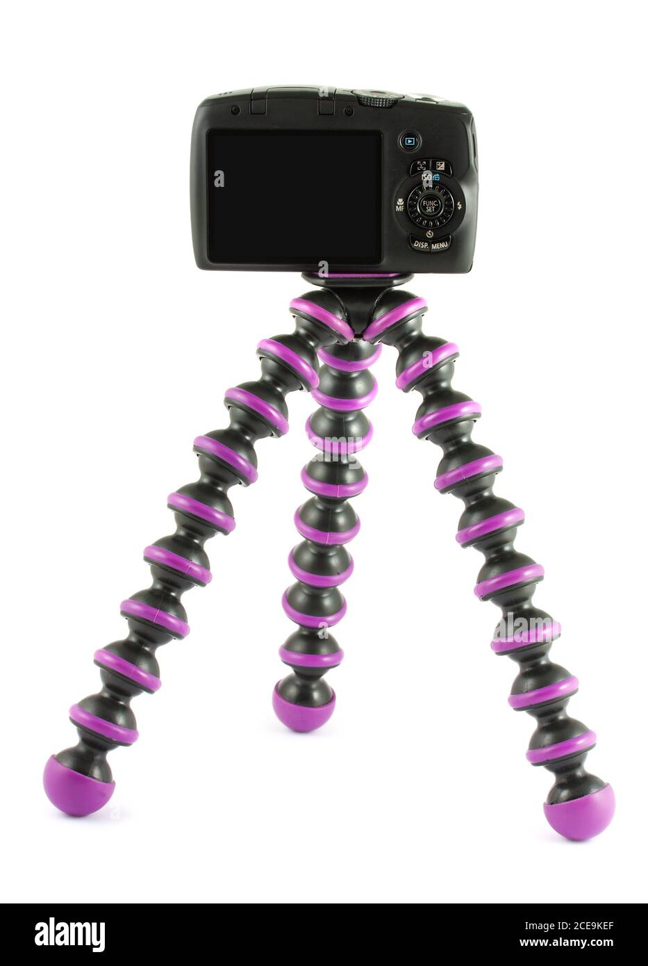 Camera on a tripod Stock Photo