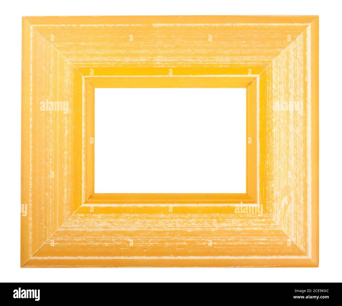Yellow wooden frame Stock Photo